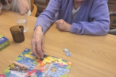 Jigsaws at care home in Hyde