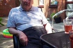 Men's hour in the care home garden