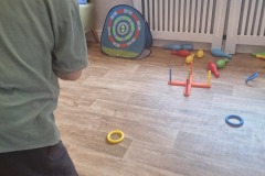 Charnley House residents enjoying their version of the Olympics