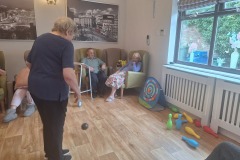 Charnley House residents enjoying their version of the Olympics