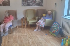 Charnley House residents enjoying their version of the Olympics