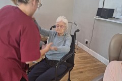 Singing and dancing at Charnley House care home in Hyde