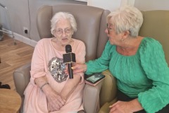 Singing and dancing at Charnley House care home in Hyde