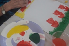 Canvas painting at Charnley House care home in Hyde