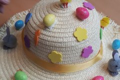 making Easter bonnets - residential nursing home Chesterfield