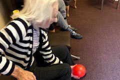 bowling at our care home in Chesterfield