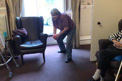 Bowling at our care home in Chesterfield