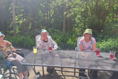 Sitting in the sun at care home Hyde