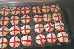 St Georges Day cupcakes at care home in Hyde