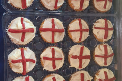 St Georges Day cupcakes at care home in Hyde