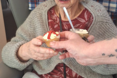 St Georges Day cupcakes at care home in Hyde
