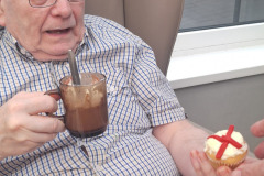 St Georges Day cupcakes at care home in Hyde