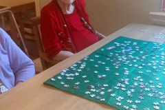 Jigsaw making at care home Hyde