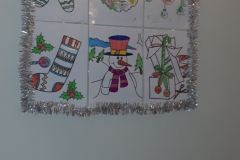 Residents artwork and decorations at Charnley House care home in Hyde