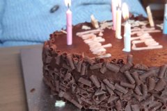 Birthday celebrations at care home in Hyde