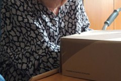 Mystery box games at care home in Hyde