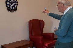 playing  darts at nursing home Hyde