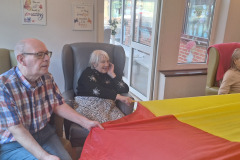 Balloon fun at Charnley House care home in Hyde
