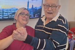 Dancing at Charnley House care home in Hyde