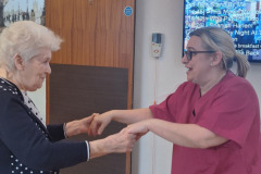 Dancing at Charnley House care home in Hyde