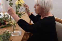Flower arranging at Charnley House care home in Hyde