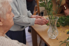 Flower arranging at Charnley House care home in Hyde