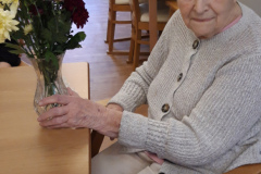 Flower arranging at Charnley House care home in Hyde