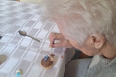 Cake decorating at Charnley House care home in Hyde