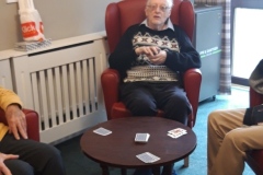 Playing cards at Charnley House care home in Hyde