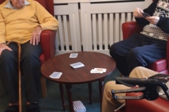 Playing cards at Charnley House care home in Hyde