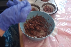 Baking cornflake cakes at care home Hyde