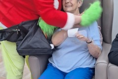 The Grinch comes to visit Charnley House care home in Hyde, Greater Manchester