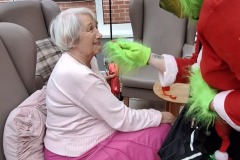 The Grinch comes to visit Charnley House care home in Hyde, Greater Manchester