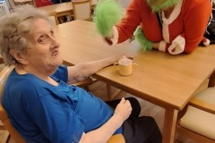 The Grinch comes to visit Charnley House care home in Hyde, Greater Manchester