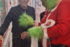 The Grinch comes to visit Charnley House care home in Hyde, Greater Manchester