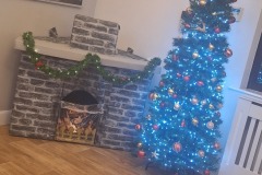 decorating for Christmas at Charnley House care home in Hyde