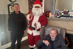 Santa visiting residents at Rotherwood care home.