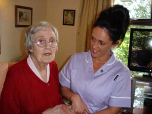 Charnley house nursing care home Hyde carer and resident