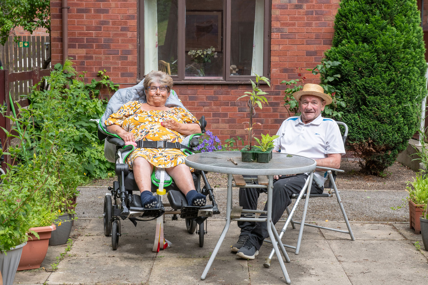 Mulberry Manor care home in Swinton in the garden