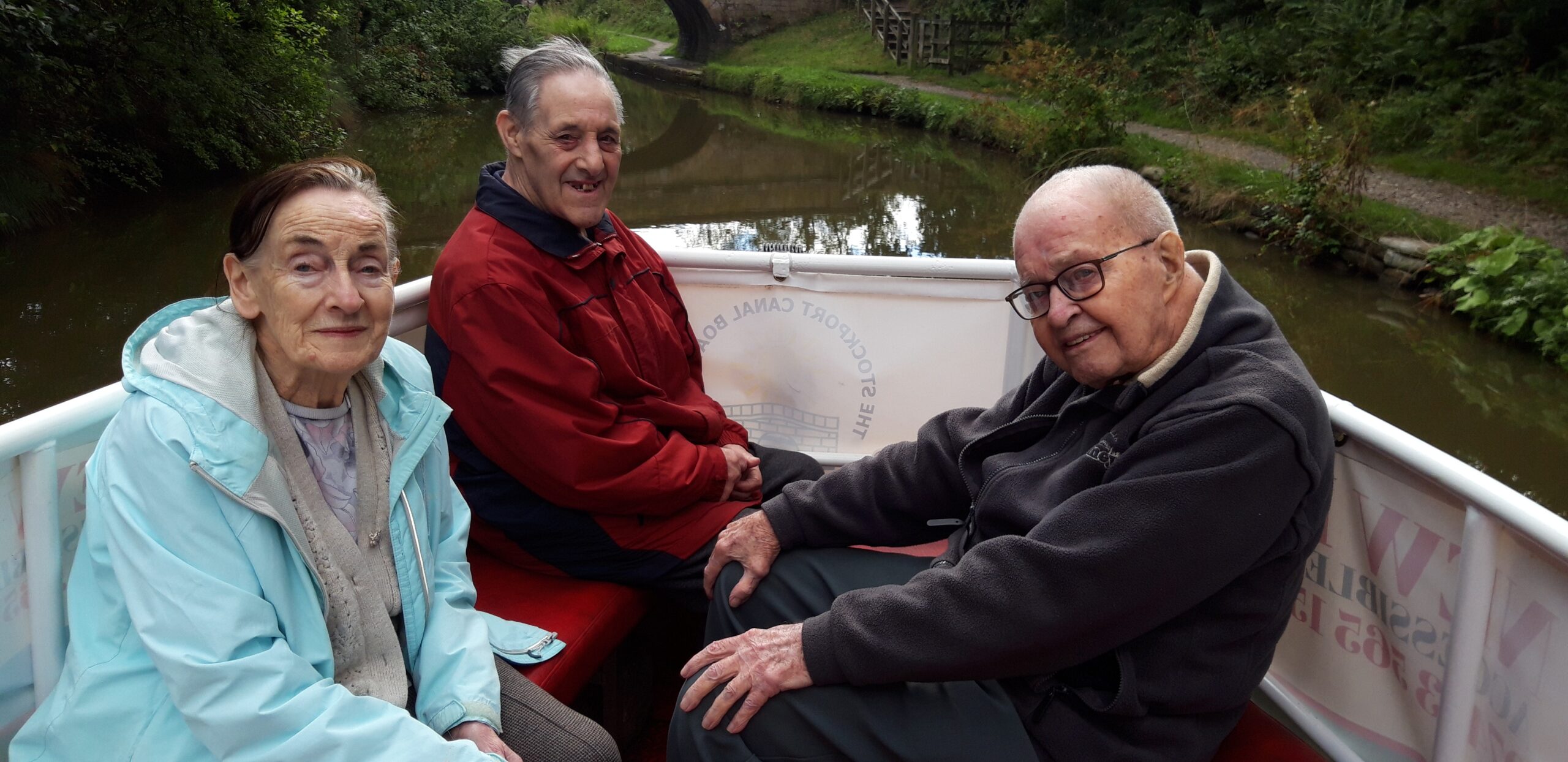 boat trip for residents at Charnley House care home in Hyde, Greater Manchester